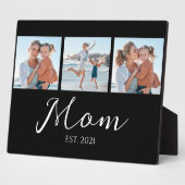 Mom Established Script ブラック 3 写真 フォトプラーク (側面)