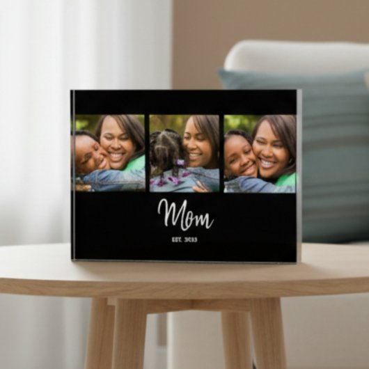 Mom Established Script ブラック 3 写真 フォトプラーク