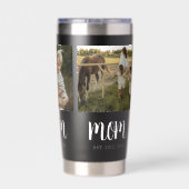 Mom Established Script ブラック 3 写真 保温保冷タンブラー (背面)
