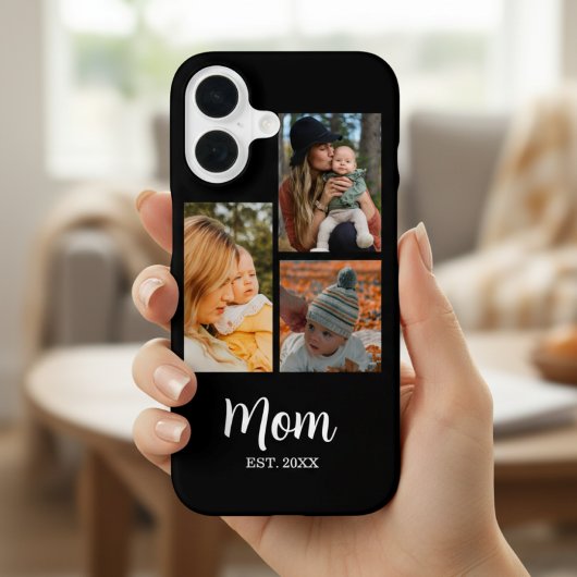 Mom Established Script ブラック 3 写真 iPhone 16ケース