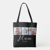 Mom Established Script ブラック 3 枚写真 トートバッグ (裏面)