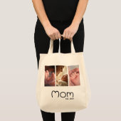 Mom Established Script 白 3枚写真トートバッグ トートバッグ (正面(商品))
