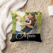 Mom Established Script 黒写真 クッション (ブランケット)
