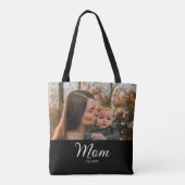 Mom Established Script 黒写真 トートバッグ (裏面)