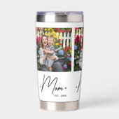 Mom Established Script 3 Photo White 保温保冷タンブラー (正面)