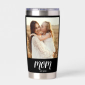Mom Established Script Black 2 Photo 保温保冷タンブラー (背面)
