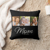 Mom Established Script Black 3 Photo クッション (ブランケット)