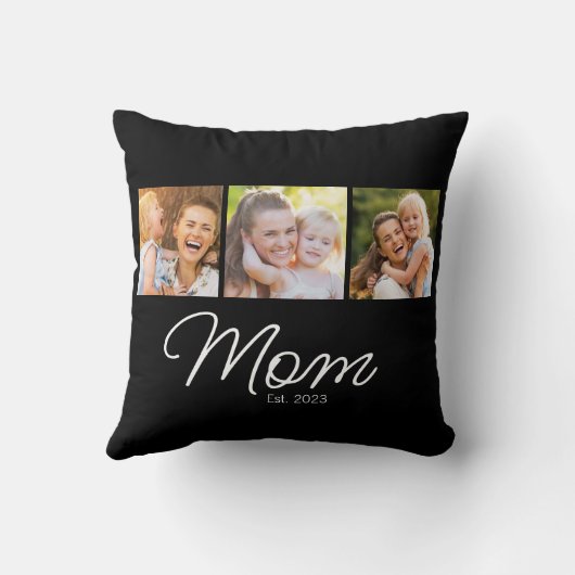 Mom Established Script Black 3 Photo クッション (裏面)