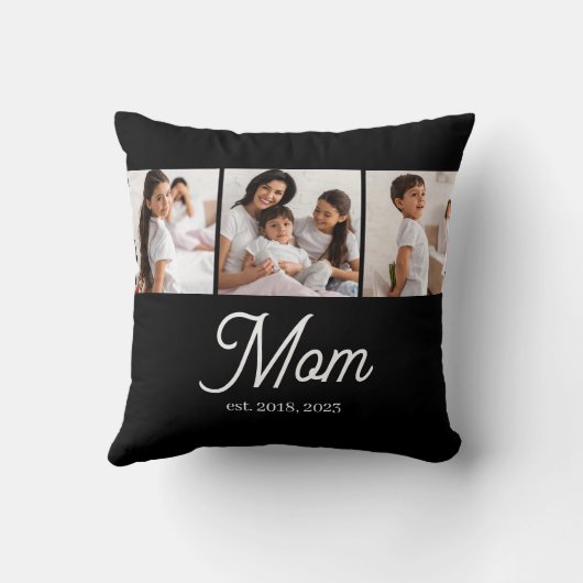 Mom Established Script Black 3 Photo クッション (裏面)