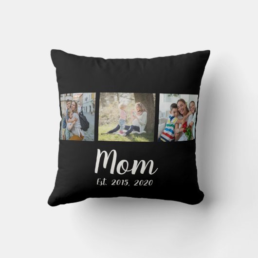 Mom Established Script Black 3 Photo クッション (裏面)