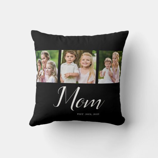 Mom Established Script Black 3 Photo  クッション (裏面)