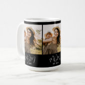 Mom Established Script Black 3 Photo コーヒーマグカップ (正面左)