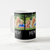 Mom Established Script Black 3 Photo コーヒーマグカップ (正面左)