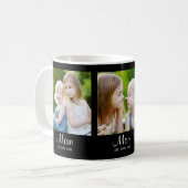 Mom Established Script Black 3 Photo コーヒーマグカップ (正面左)