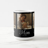 Mom Established Script Black 3 Photo コーヒーマグカップ (中央)