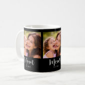 Mom Established Script Black 3 Photo コーヒーマグカップ (正面左)