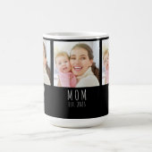 Mom Established Script Black 3 Photo  コーヒーマグカップ (中央)