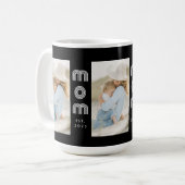 Mom Established Script Black 3 Photo  コーヒーマグカップ (正面左)