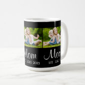 Mom Established Script Black 3 Photo コーヒーマグカップ (正面右)