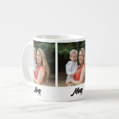 Mom Established Script Black 3 Photo コーヒーマグカップ (正面左)