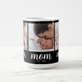 Mom Established Script Black 3 Photo コーヒーマグカップ (中央)