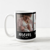 Mom Established Script Black 3 Photo コーヒーマグカップ (左)
