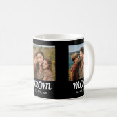 Mom Established Script Black 3 Photo コーヒーマグカップ (正面右)