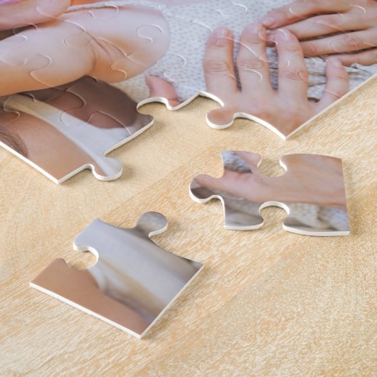 Mom Established Script Black 3 Photo ジグソーパズル (側面)