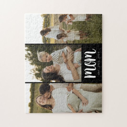 Mom Established Script Black 3 Photo ジグソーパズル (縦)