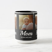 Mom Established Script Black 3 Photo  ツートーンマグカップ (中央)