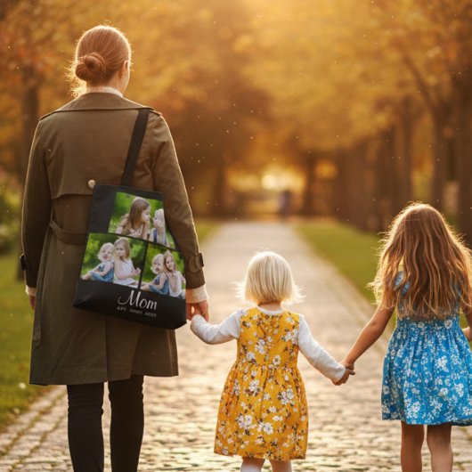 Mom Established Script Black 3 Photo トートバッグ