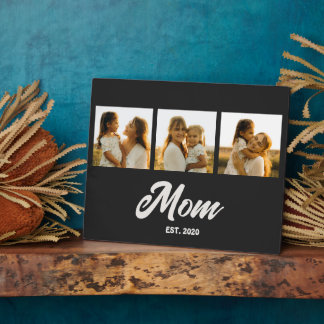Mom Established Script Black 3 Photo フォトプラーク