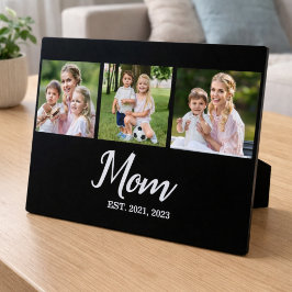 Mom Established Script Black 3 Photo フォトプラーク