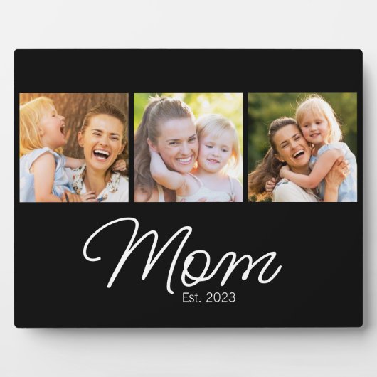 Mom Established Script Black 3 Photo フォトプラーク (正面)