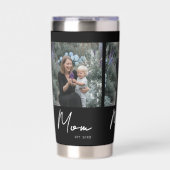Mom Established Script Black 3 Photo 保温保冷タンブラー (正面)
