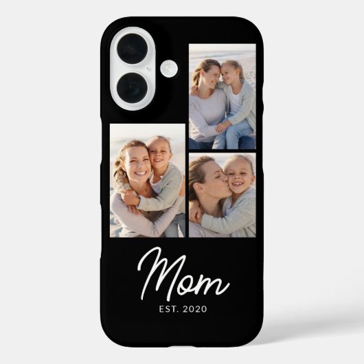 Mom Established Script Black 3 Photo Case-Mate iPhoneケース (裏面)
