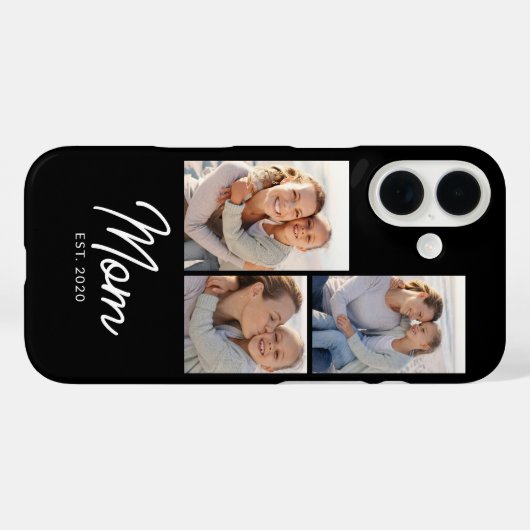 Mom Established Script Black 3 Photo Case-Mate iPhoneケース (裏面 (横))