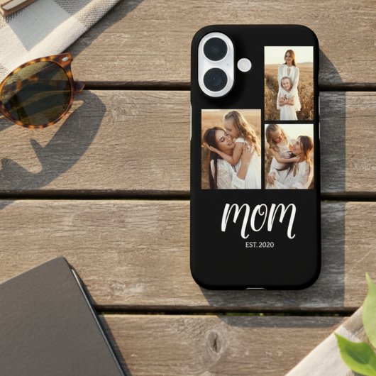 Mom Established Script Black 3 Photo Case-Mate iPhoneケース