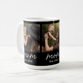 Mom Established Script Black 3 Photo  Coffee Mug コーヒーマグカップ (正面左)