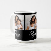 Mom Established Script Black 3 Photo Coffee Mug コーヒーマグカップ (正面左)