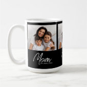 Mom Established Script Black 3 Photo Coffee Mug コーヒーマグカップ (左)