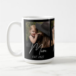 Mom Established Script Black 3 Photo Coffee Mug コーヒーマグカップ