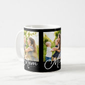 Mom Established Script Black 3 Photo Coffee Mug コーヒーマグカップ (正面左)