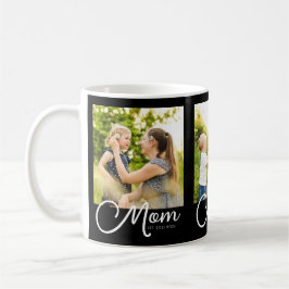 Mom Established Script Black 3 Photo Coffee Mug コーヒーマグカップ