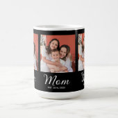 Mom Established Script Black 3 Photo Coffee Mug コーヒーマグカップ (中央)