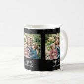 Mom Established Script Black 3 Photo Mug コーヒーマグカップ (正面右)