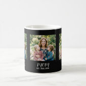 Mom Established Script Black 3 Photo Mug コーヒーマグカップ (中央)