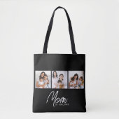 Mom Established Script Black 3 Photo Tote Bag トートバッグ (正面)