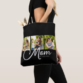 Mom Established Script Black 3 Photo Tote Bag トートバッグ (クローズアップ)