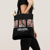 Mom Established Script Black 3 Photo Tote Bag トートバッグ (クローズアップ)